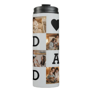 Photo Collage – Dad with Heart Father's Day - Thermal Tumbler