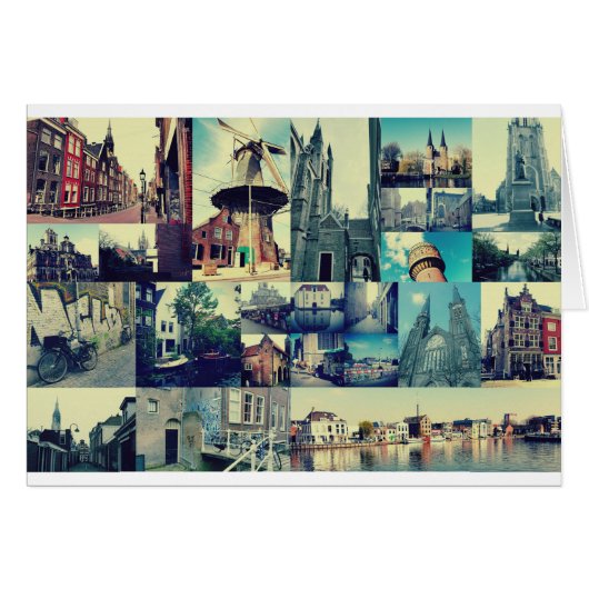 Photo collage Delft 5 Cards (Front Horizontal)