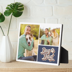 Photo Collage | Dog Dad Paw Print Plaque