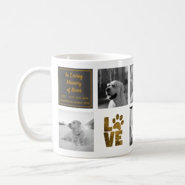 Photo Collage Dog Memorial With Text Sympathy MUG