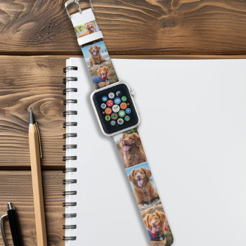 Photo Collage Dog Template Apple Watch Band by BlackDogArtJudy at Zazzle