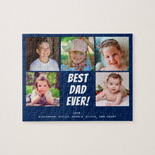 Photo Collage Family Best Dad Ever Jigsaw Puzzle