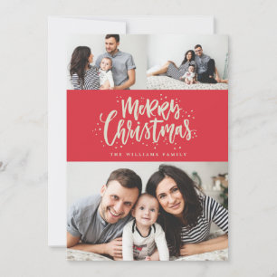 Photo Collage Family Holiday Photo Card
