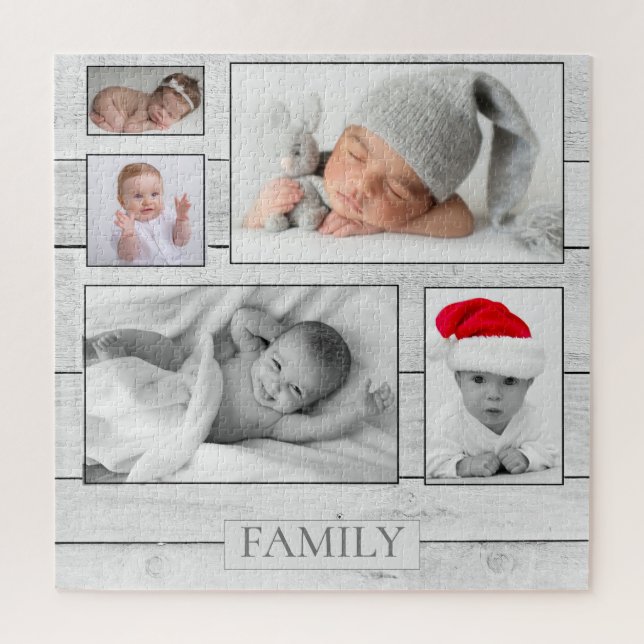 Photo Collage Family Keepsake Puzzle (Vertical)