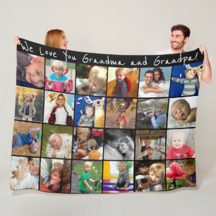 Photo Collage Family Photos Fleece Blanket