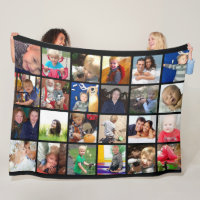 Photo Collage Family Photos Fleece Blanket