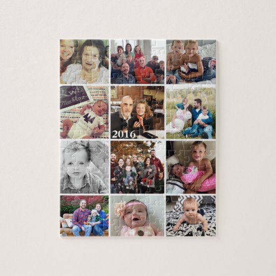 Photo Collage Family Photos Jigsaw Puzzle