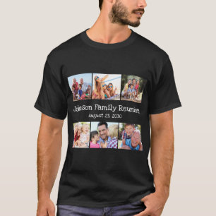 Photo Collage Family Reunion Personalized Date T-Shirt