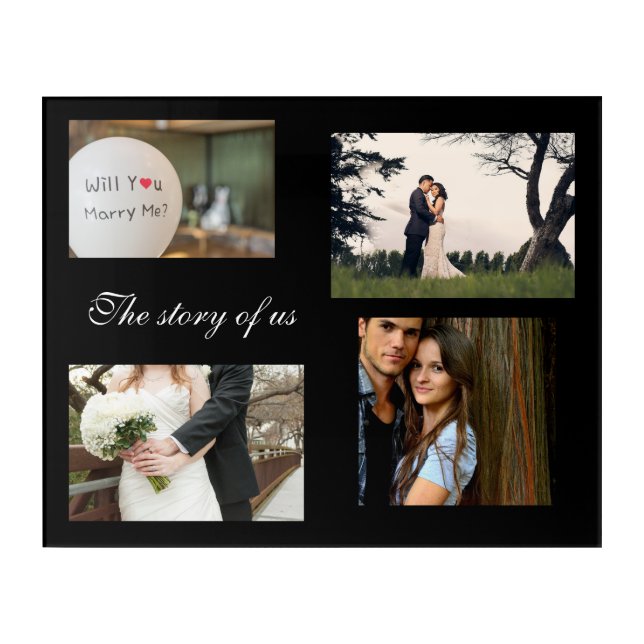 Photo collage, family story acrylic print (Front)