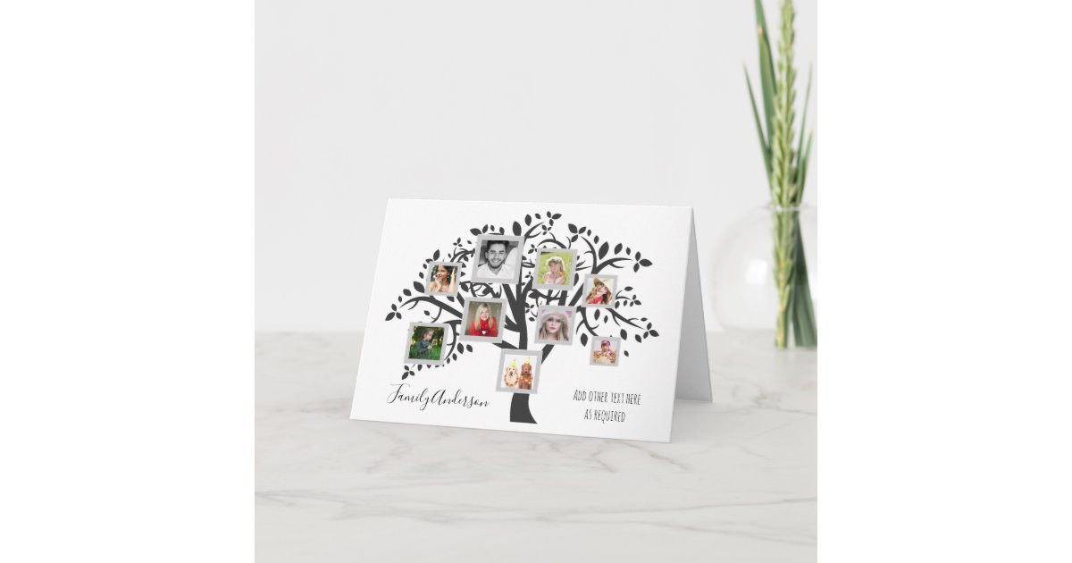 photo collage family tree template personalized zazzle com family tree photo collage template