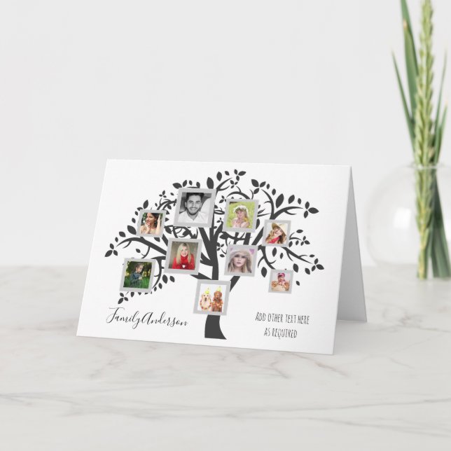 Photo Collage Family Tree Template Personalized (Front)