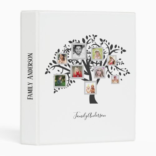 Photo Collage Family Tree Template Personalized Mini Binder