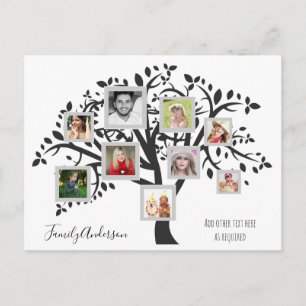 Photo Collage Family Tree Template Personalized Postcard