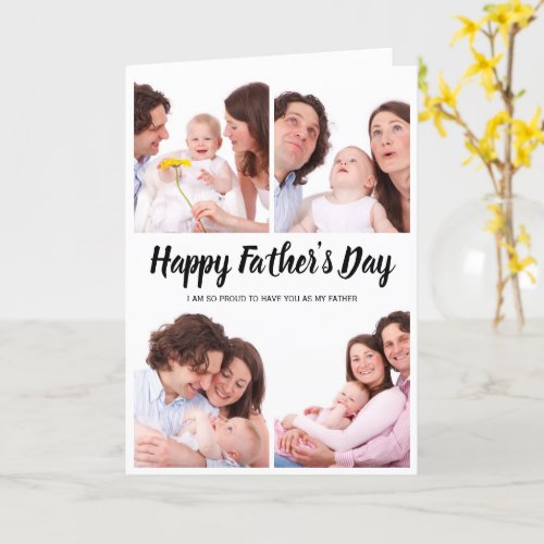 Photo Collage Fathers Day Card