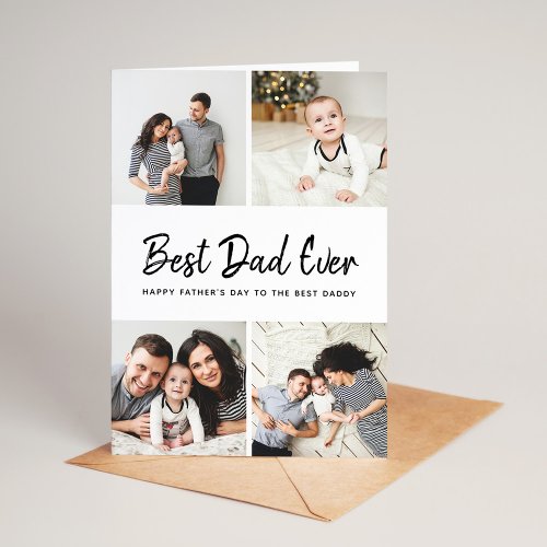 Photo Collage Fathers Day Card for Dad