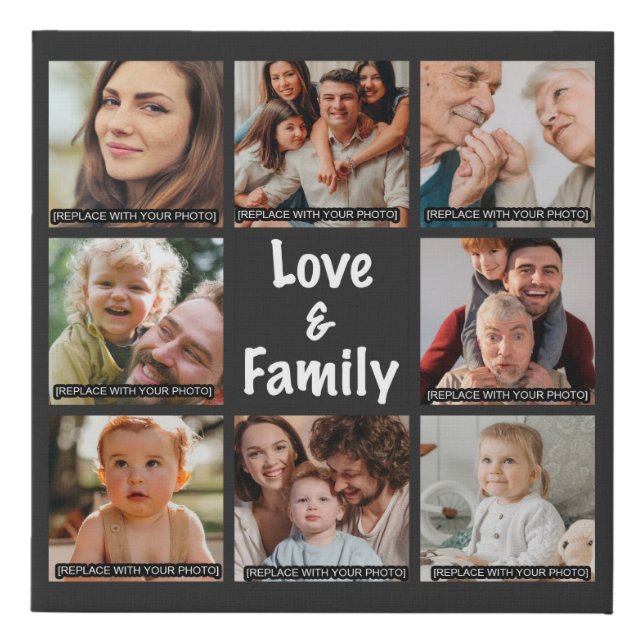 Photo Collage - Faux Wrapped Canvas Print (Front)