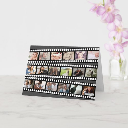 Photo Collage Film Strip Personalized DIY Custom Card