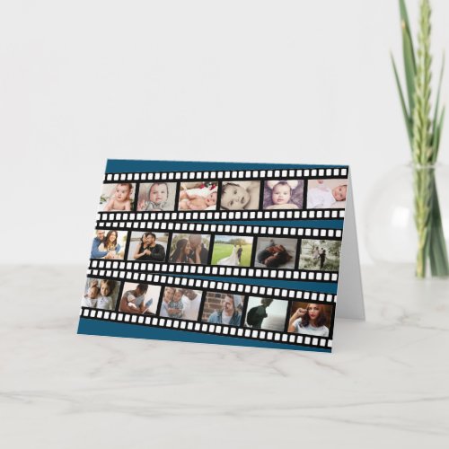 Photo Collage Film Strip Personalized DIY Custom Card