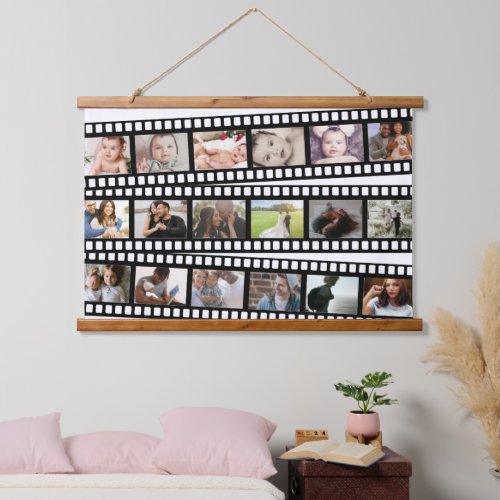 Photo Collage Film Strip Personalized DIY Custom Hanging Tapestry