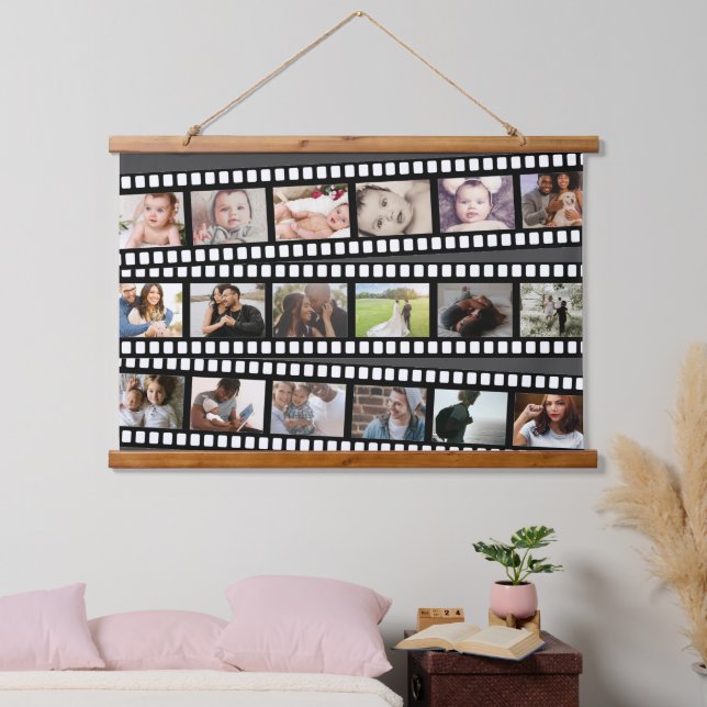 Photo Collage Film Strip Personalized DIY Custom Hanging Tapestry (Bedroom)