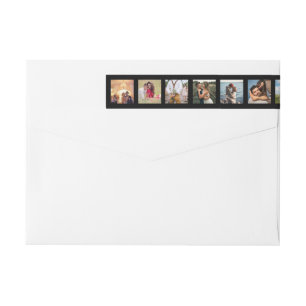 Photo Collage Film Strip Style Wrap Around Label
