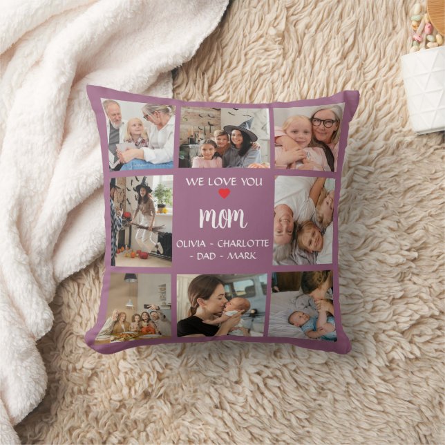 Photo Collage Gift Pillow For Mom -  Album Photo  (Blanket)