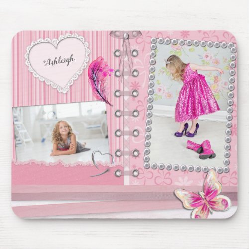 Photo Collage Girls Scrapbook Custom Mouse Pad