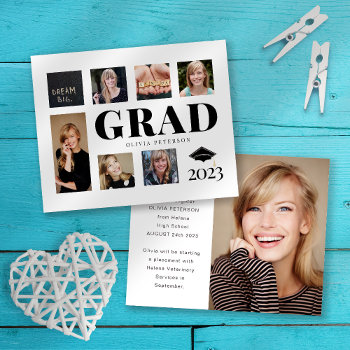 Photo Collage Graduate Announcement Flyer by rememberwhen_ at Zazzle