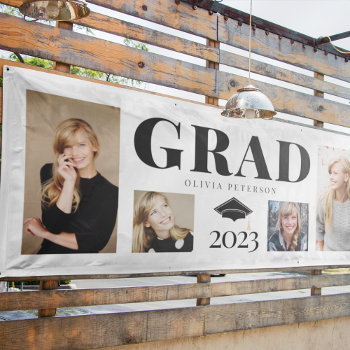 Photo Collage Graduate Class Of 2023 Banner by rememberwhen_ at Zazzle