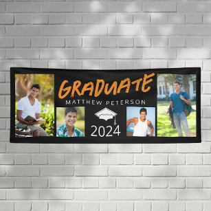 Photo Collage Graduate Grunge Class of 2024 Banner