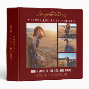 Photo Collage Graduation 2026 Memories 3 Ring Binder
