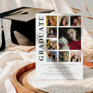 Photo Collage Graduation Invitation