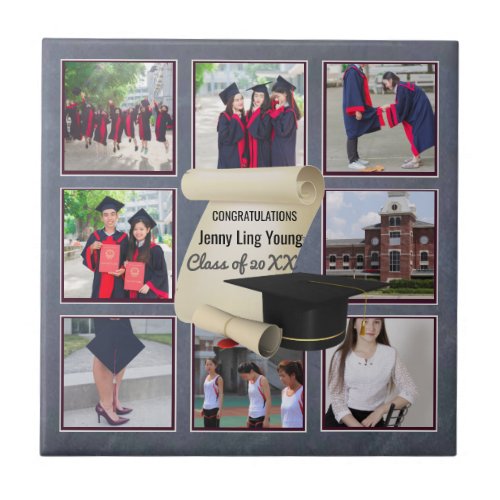 Photo Collage Graduation Keepsake Instagram Named Tile