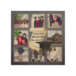 Photo Collage Graduation Keepsake Instagram Named Wood Wall Art