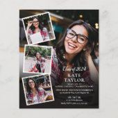 Photo Collage Graduation Party Budget Invitation (Front)