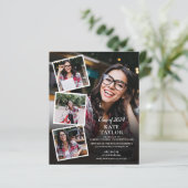 Photo Collage Graduation Party Budget Invitation (Standing Front)
