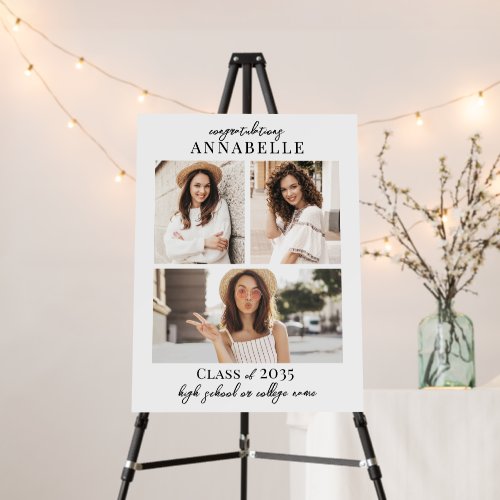 Photo Collage Graduation Party Sign