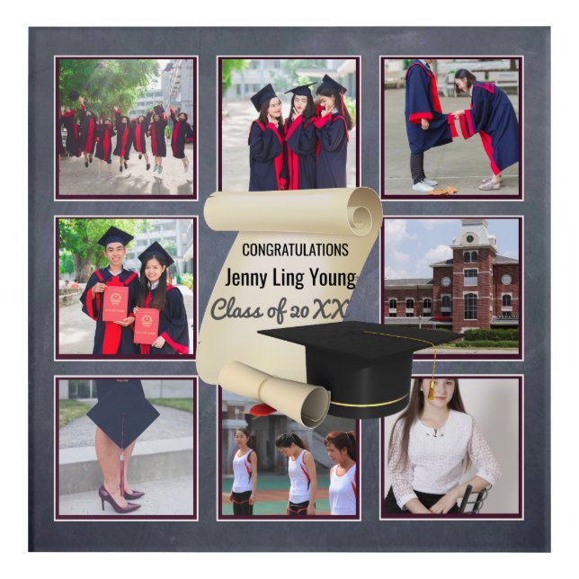 Photo Collage Graduation WALL ART - Commemorative (Front)