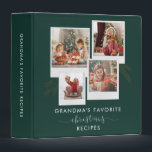 Photo Collage Grandma Christmas Recipes 3 Ring Binder<br><div class="desc">Featuring a 4 photo collage and a modern Merry christmas script typography you can easily change to add your family name and photos. An elegant design to send to friends and family this Holiday season.</div>