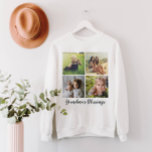 Photo Collage Grid With Your  Custom Text Sweatshirt at Zazzle