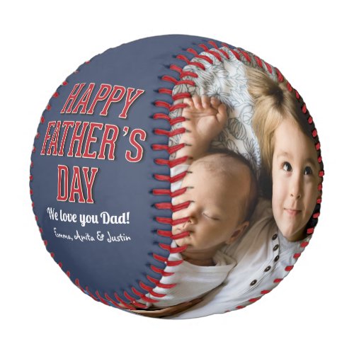 Photo Collage Happy Fathers Day Baseball