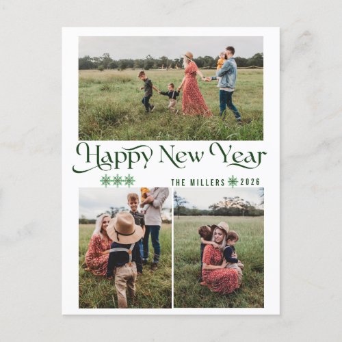 Photo Collage Happy New Year Holiday Postcards