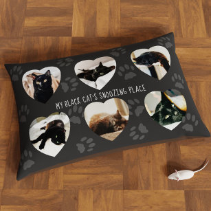 Photo Collage Heart Frame Personalized Pet Bed