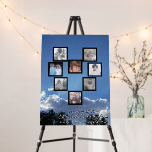 Photo Collage Heart Sun Rays Through Clouds  Foam  Board