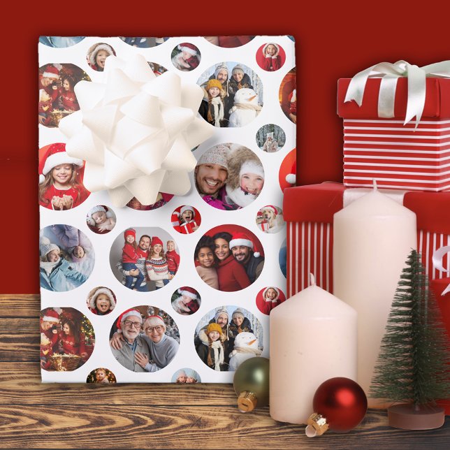Photo Collage Holiday Wrapping Paper Sheets (Creator Uploaded)