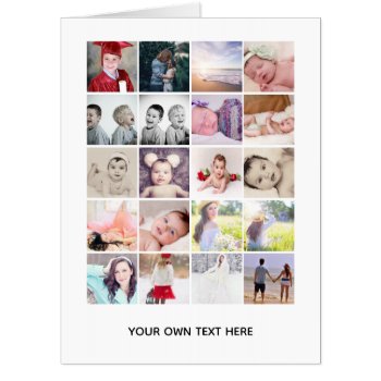 Photo Collage Huge Personalized One Of A Kind Card by Ricaso at Zazzle