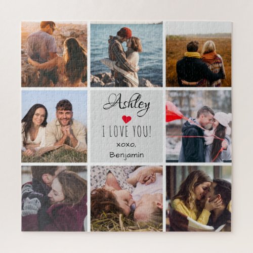 Photo Collage I Love You Valentines Day Jigsaw Puzzle