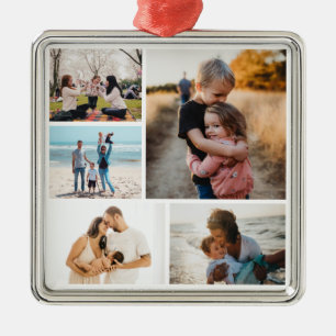 Photo Collage Ideas For Gifts Create 5 Photos Metal Ornament