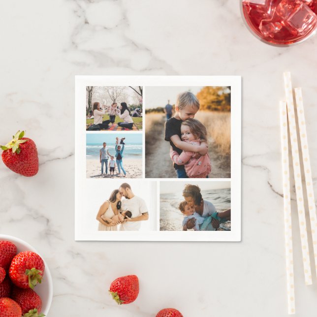 Photo Collage Ideas For Gifts Create 5 Photos Napkins (Insitu)