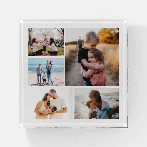 Photo Collage Ideas For Gifts Create 5 Photos Paperweight